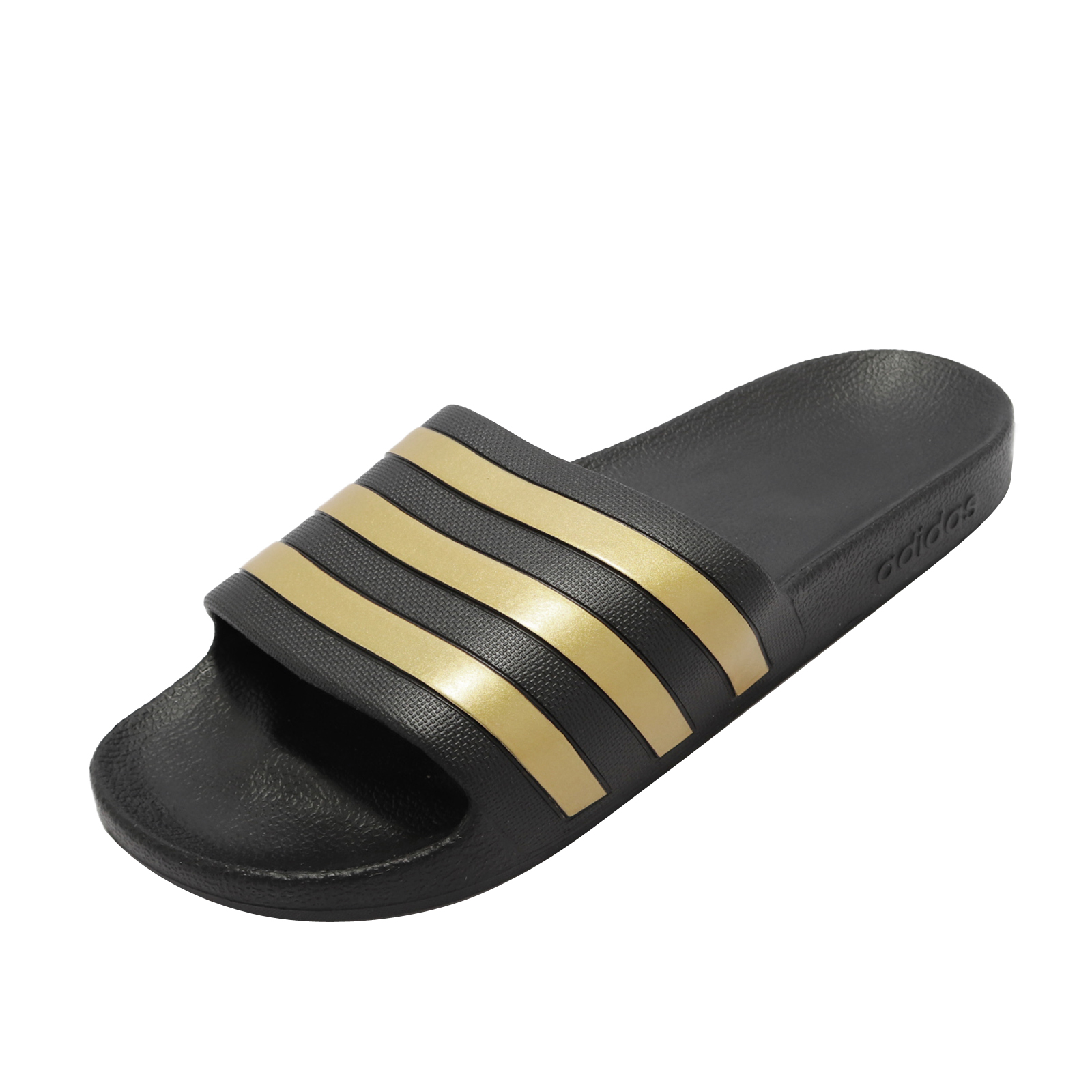 adidas Adilette Aqua Core Black Gold Metallic