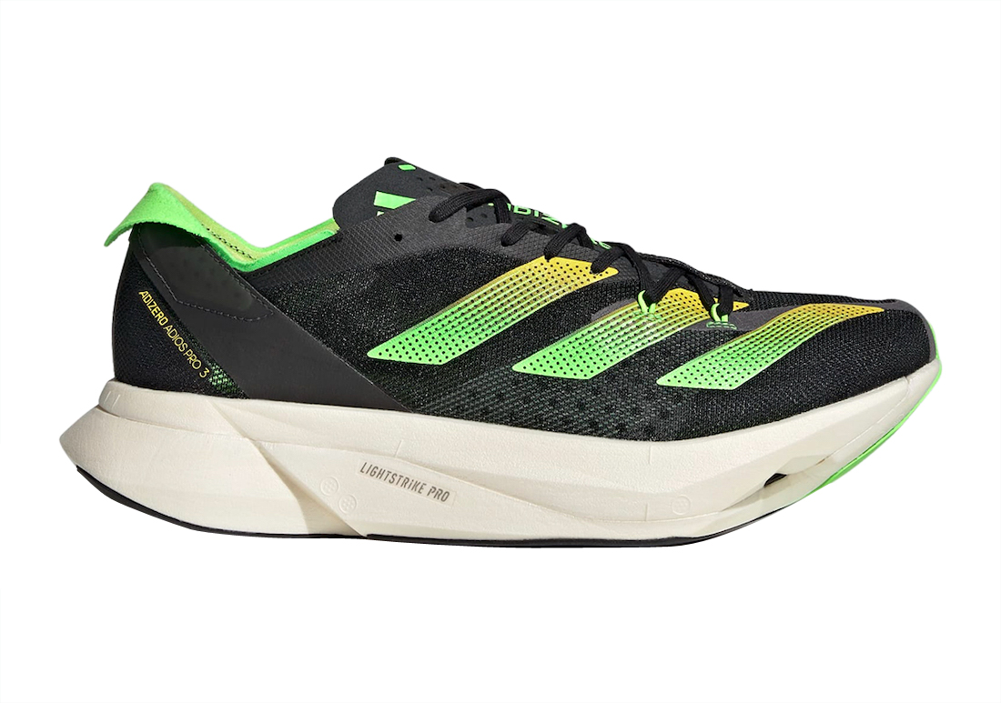 adidas Adizero Adios Pro 3 Core Black Solar Green