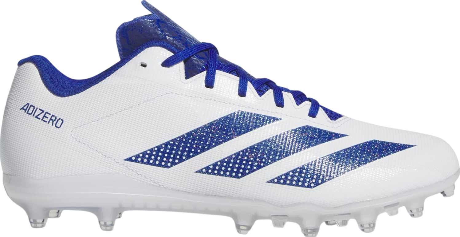 Adidas Adizero Electric 1 II Football Cleats White Silver IF1914 Men\'s Size 16 Adidas Adizero Electric.1 II Cloud White / Silver Metallic  main image 2