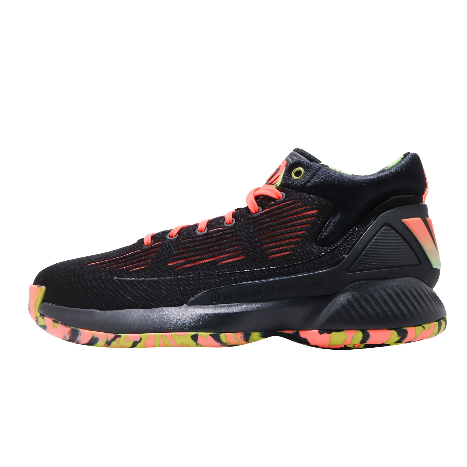 adidas D Rose 10 Core Black Signal Coral Signal Green