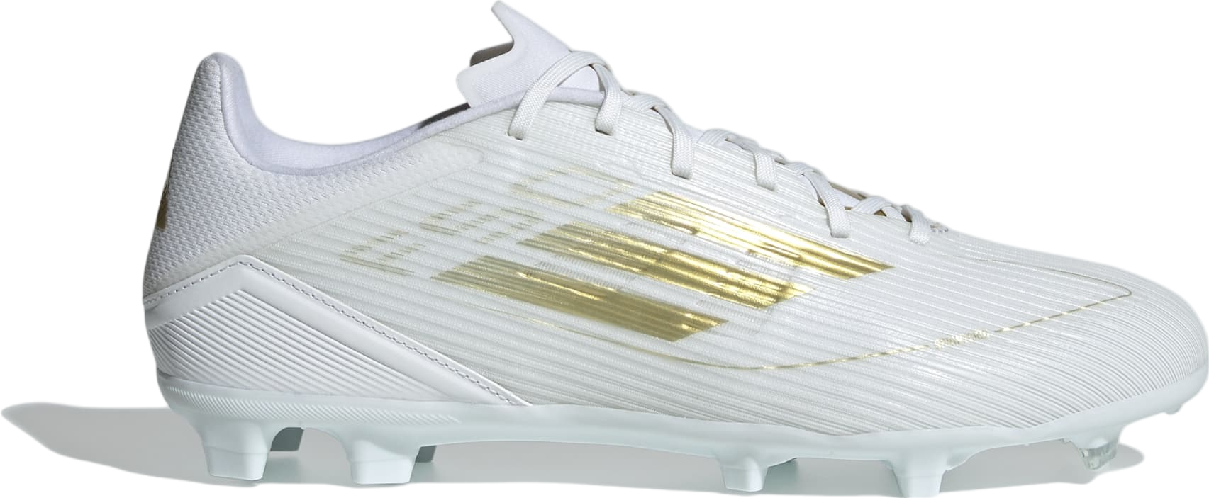 Adidas F50 League FG/MG Cloud White / Gold Metallic - Aug