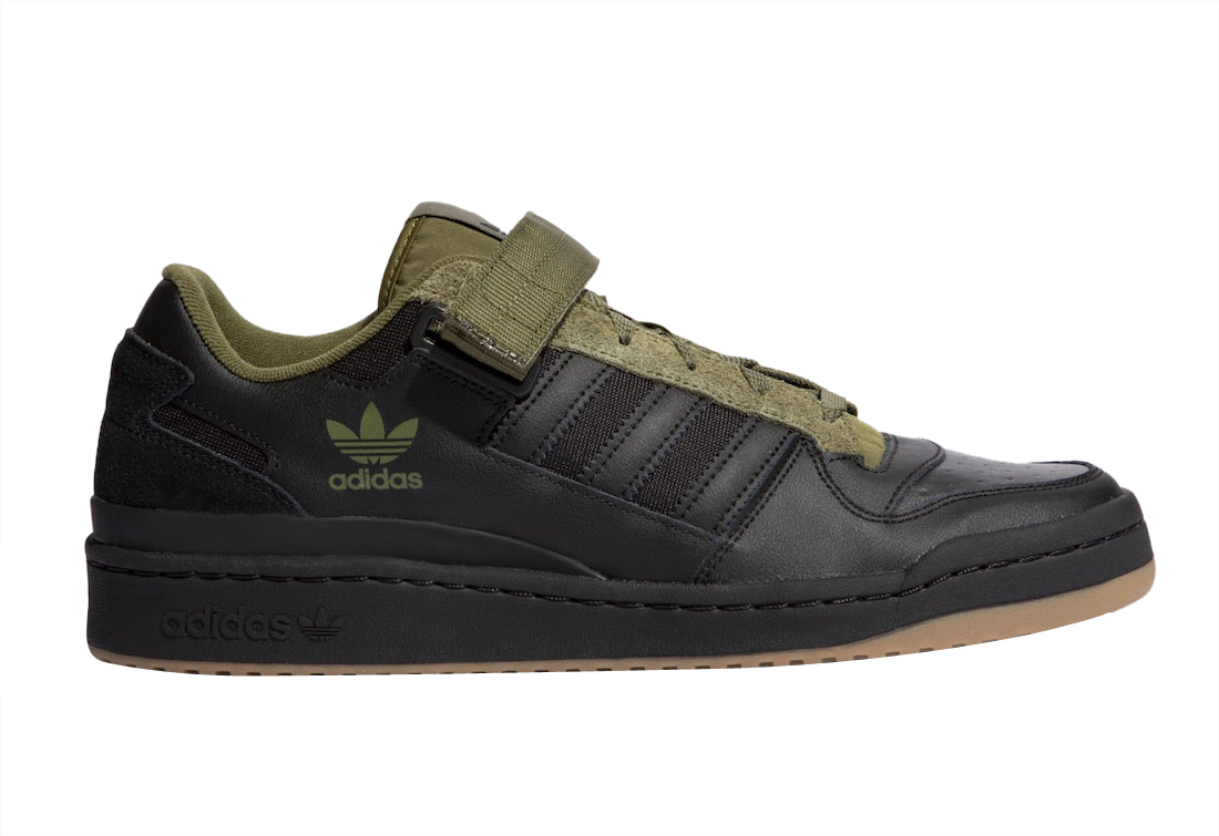 adidas Forum Low Core Black Focus Olive