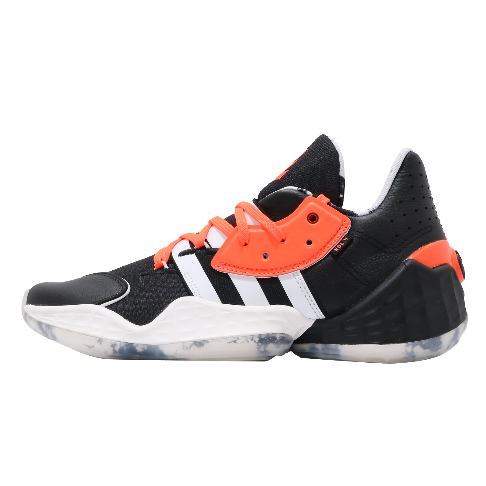 adidas Harden Vol 4 Core Black Footwear White Solar Orange