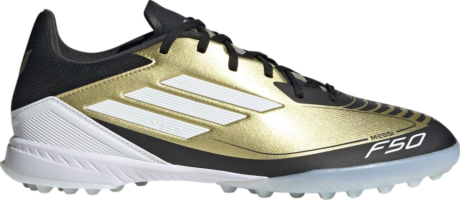 Adidas Messi F50 League Turf Gold Metallic / Cloud White