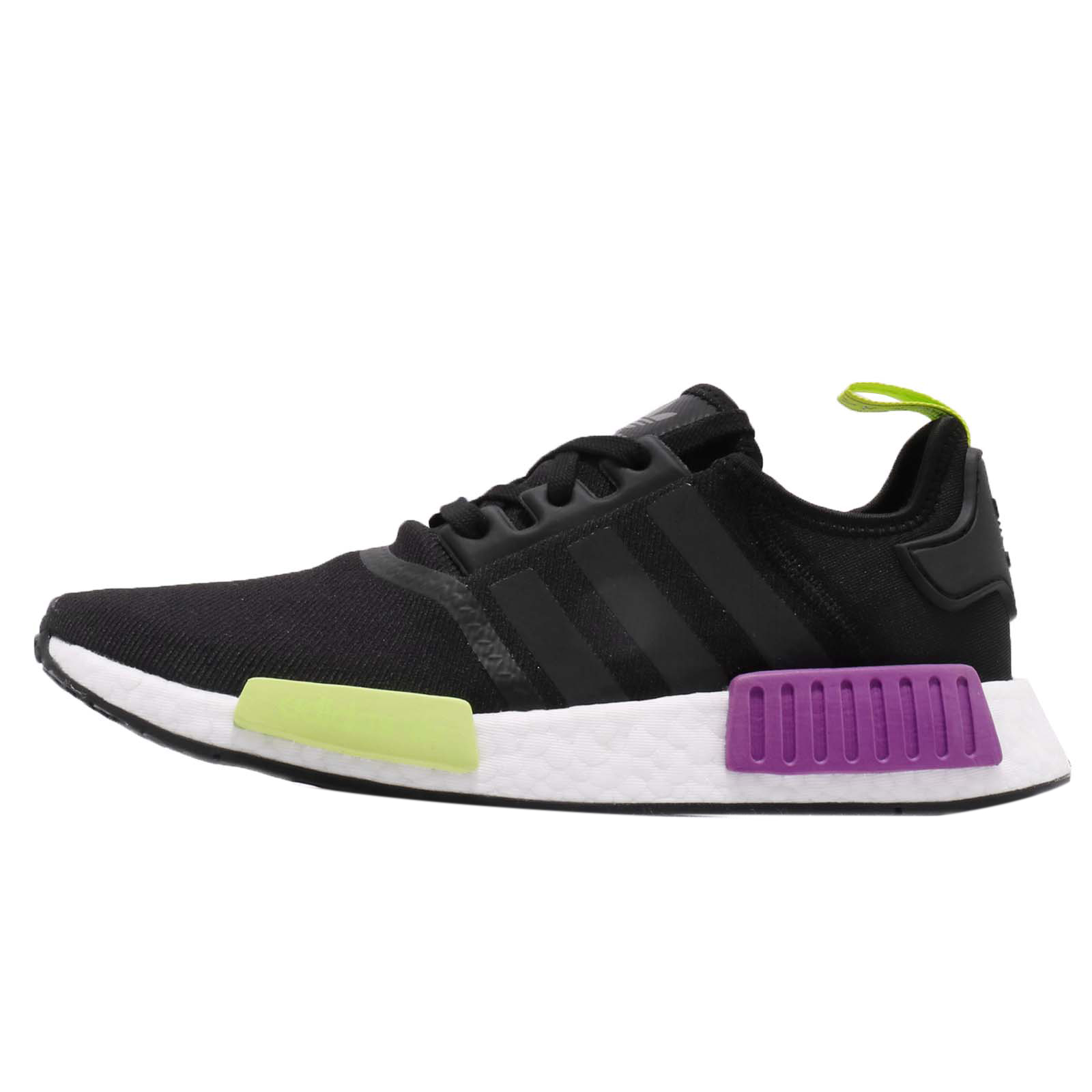 adidas NMD R1 Core Black Shock Purple Sep 2018 D96627 KicksOnFire