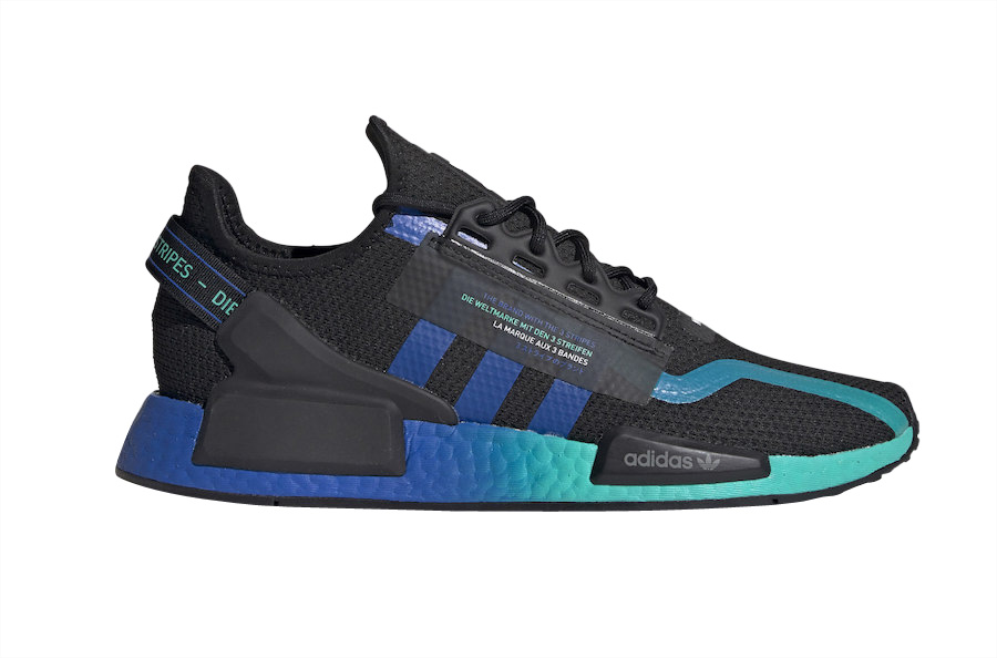 Adidas Nmd R1 V2 Black Aqua Size 9.5 Men