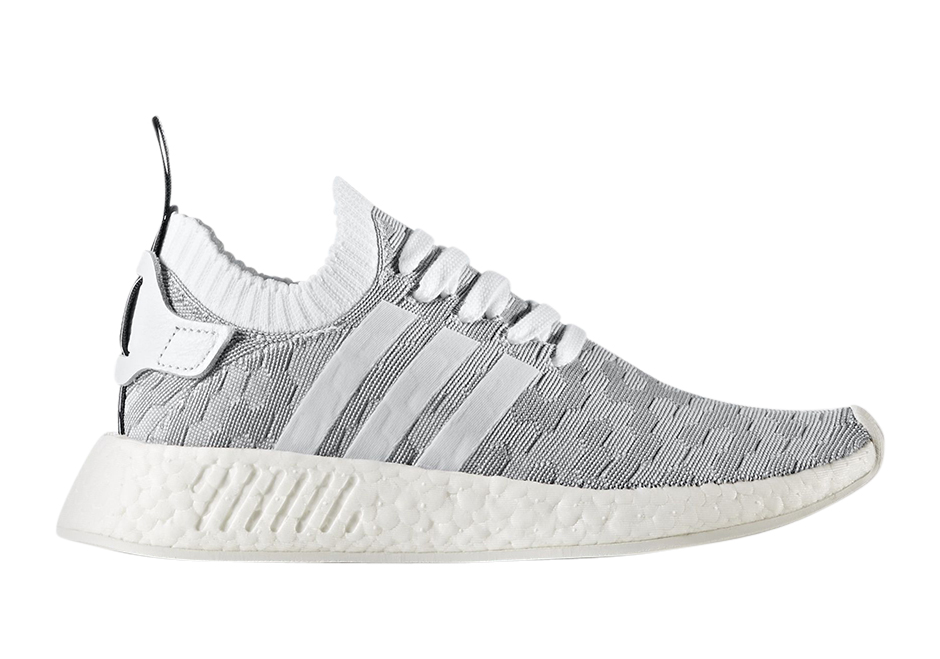 adidas NMD R2 Primeknit White Grey