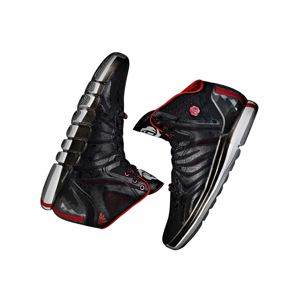 adidas Rose 4.5 -  Black / Running White - Light Scarlet