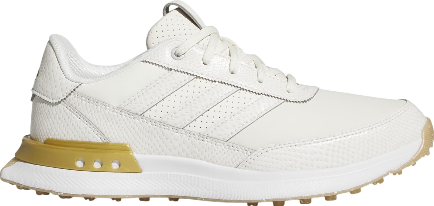 Adidas S2G 25 Leather Spikeless Womens Golf Shoes - Off White / Gold Adidas S2G 25 Leather Spikeless Womens Golf Shoes - Off White / Gold