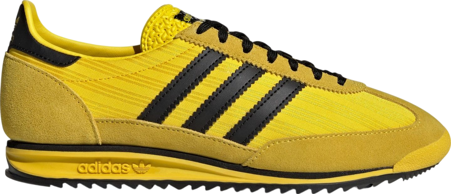 スニーカー adidas SL 72 Black Yellow Adidas SL72 Trainers Black Yellow Green Stripe 2008 929902