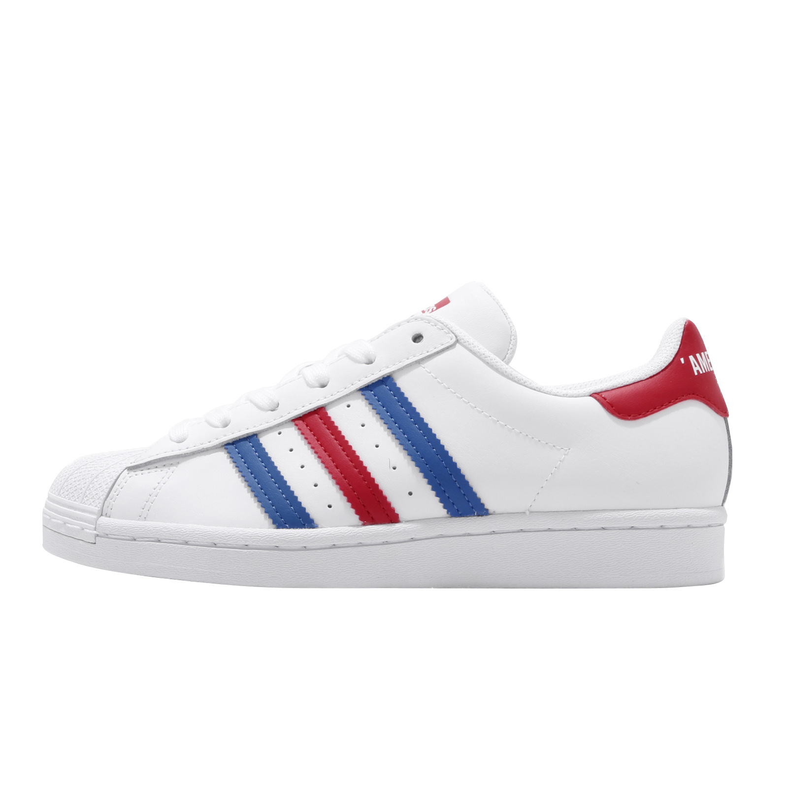 Adidas superstar red lines best sale