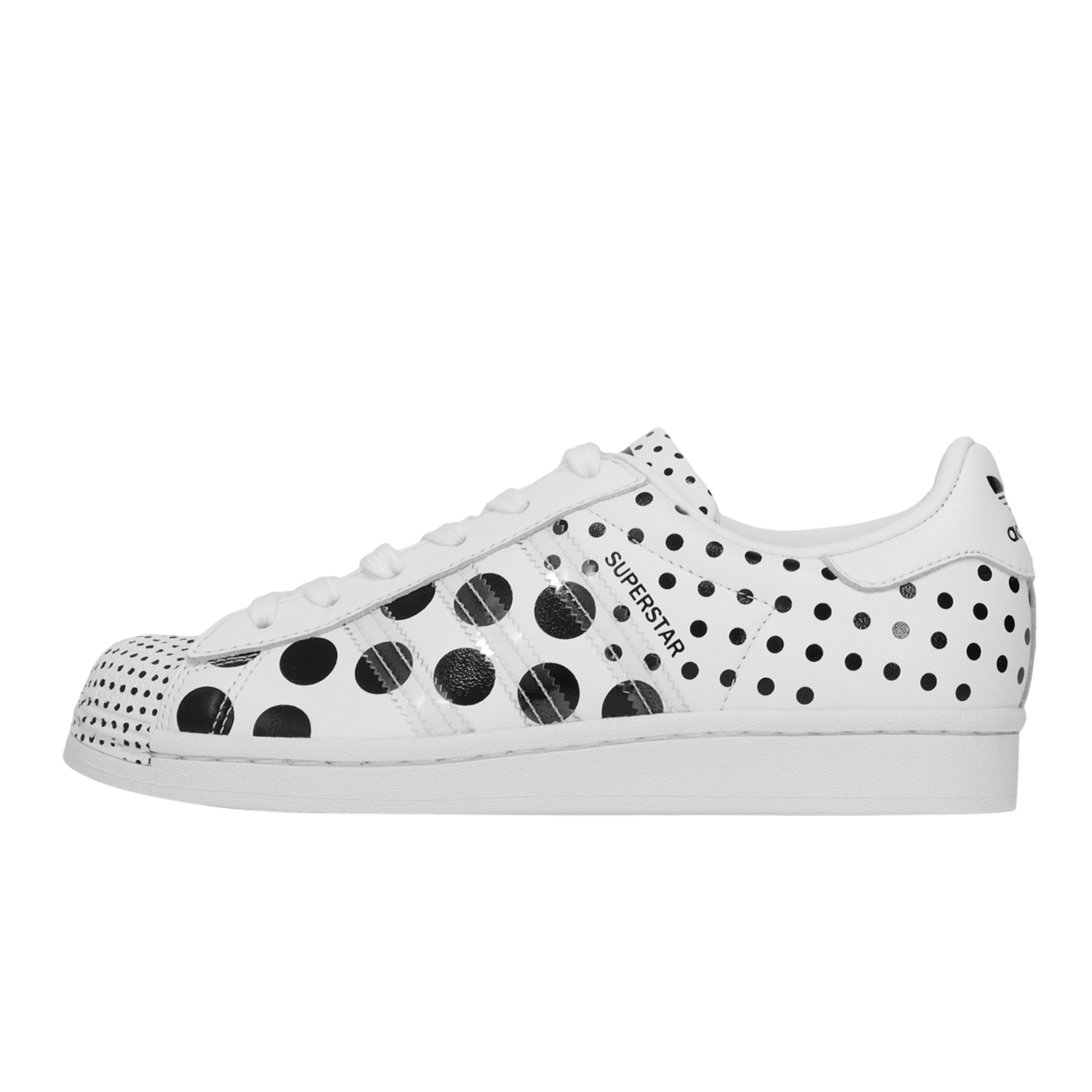 Adidas superstar grey polka dots best sale