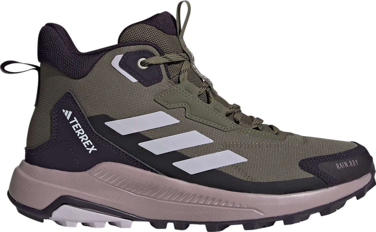 Adidas Terrex Anylander Mid Rain.rdy WMNS Olive Strata Silver Dawn Aug 2024 ID3472 KicksOnFire