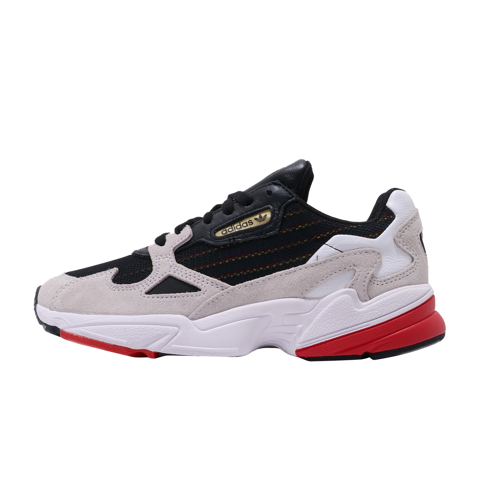 adidas WMNS Falcon Core Black Footwear White Hi Res Red