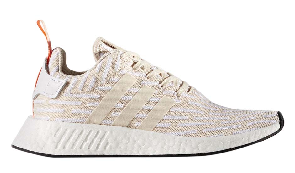 Adidas nmd r2 bianche strisce oro online