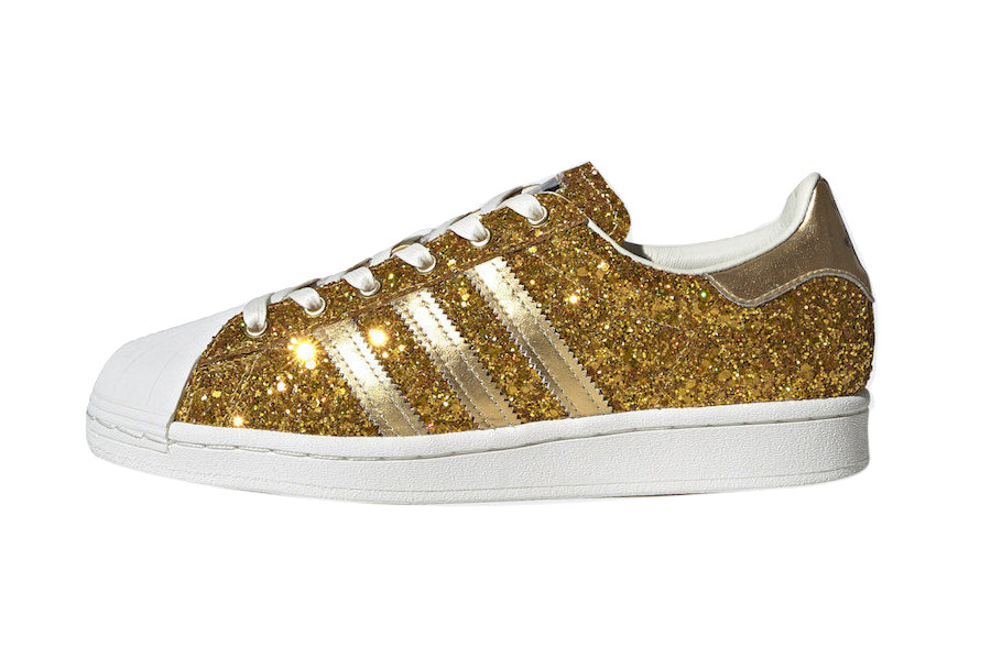GOLDEN スニーカー 38 ゴールドグリッター adidas-wmns-superstar-gold-