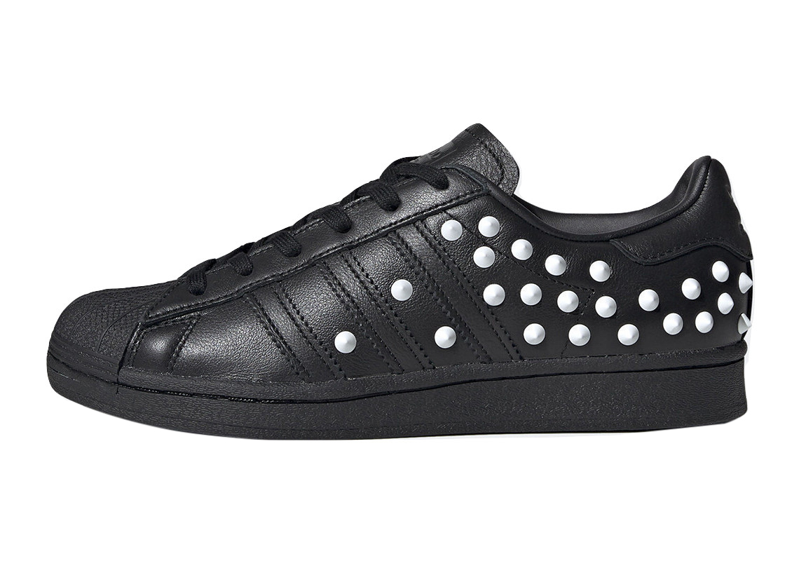 Adidas superstar polka dot grey best sale