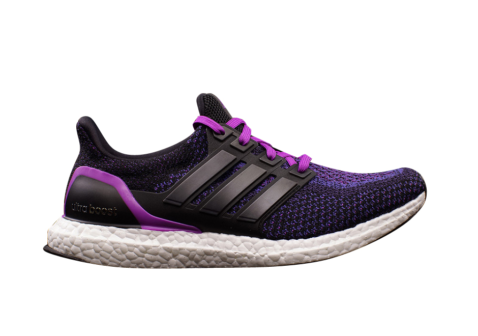 adidas ultra boost core black active purple shock red