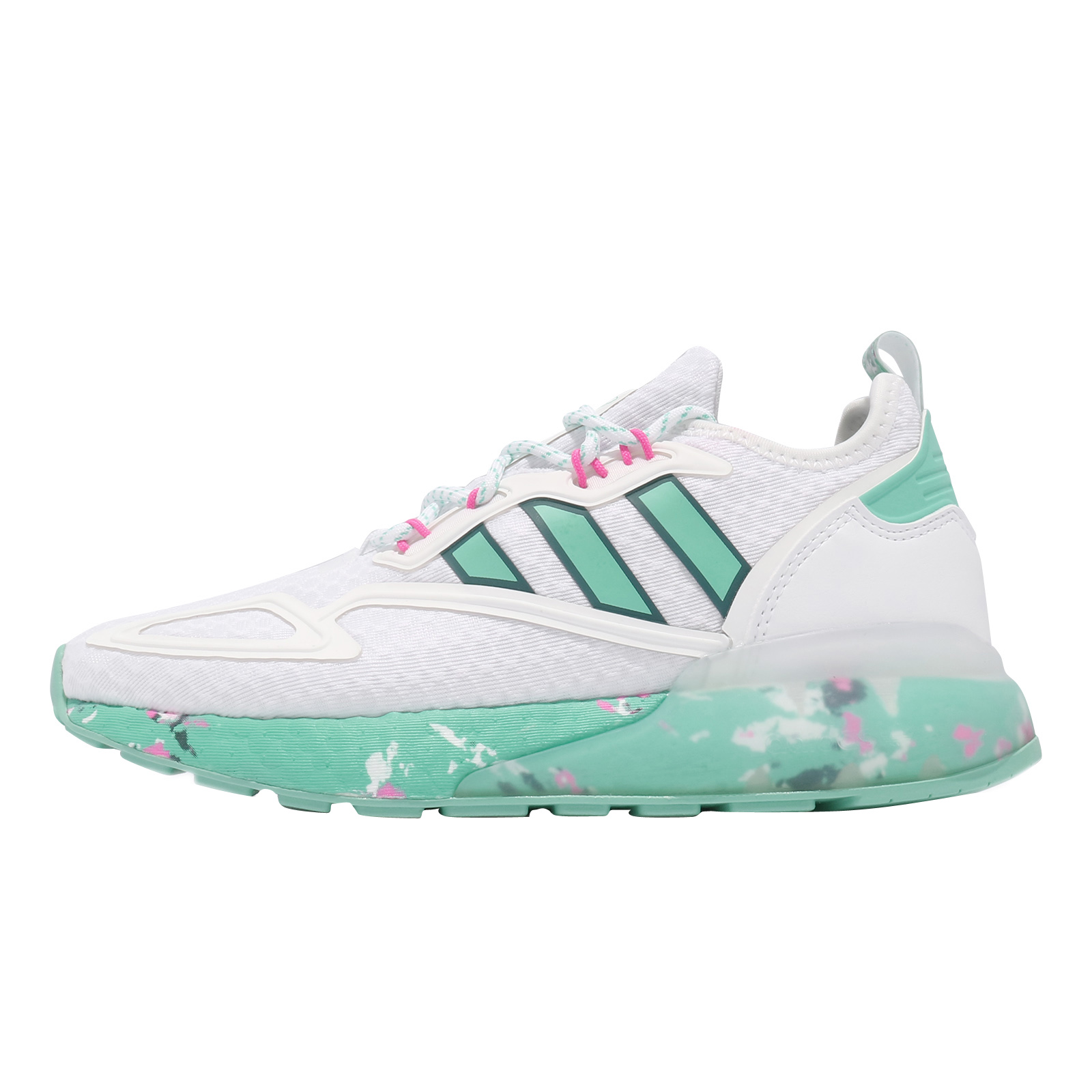 adidas ZX 2K Boost Footwear White Active Mint Scarlet Pink