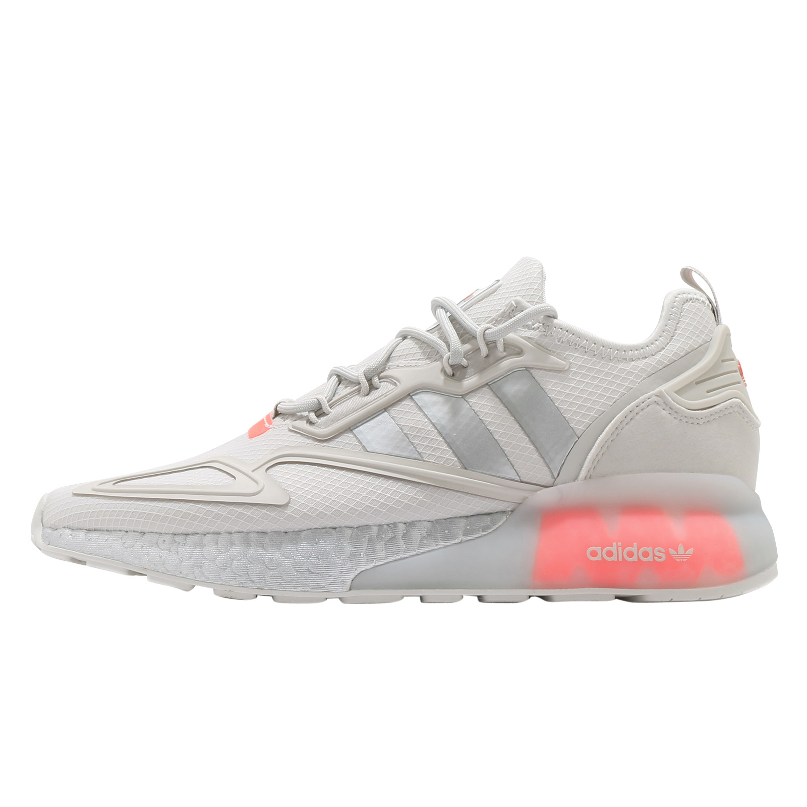 adidas ZX 2K Boost Grey One Silver Metallic Solar Red