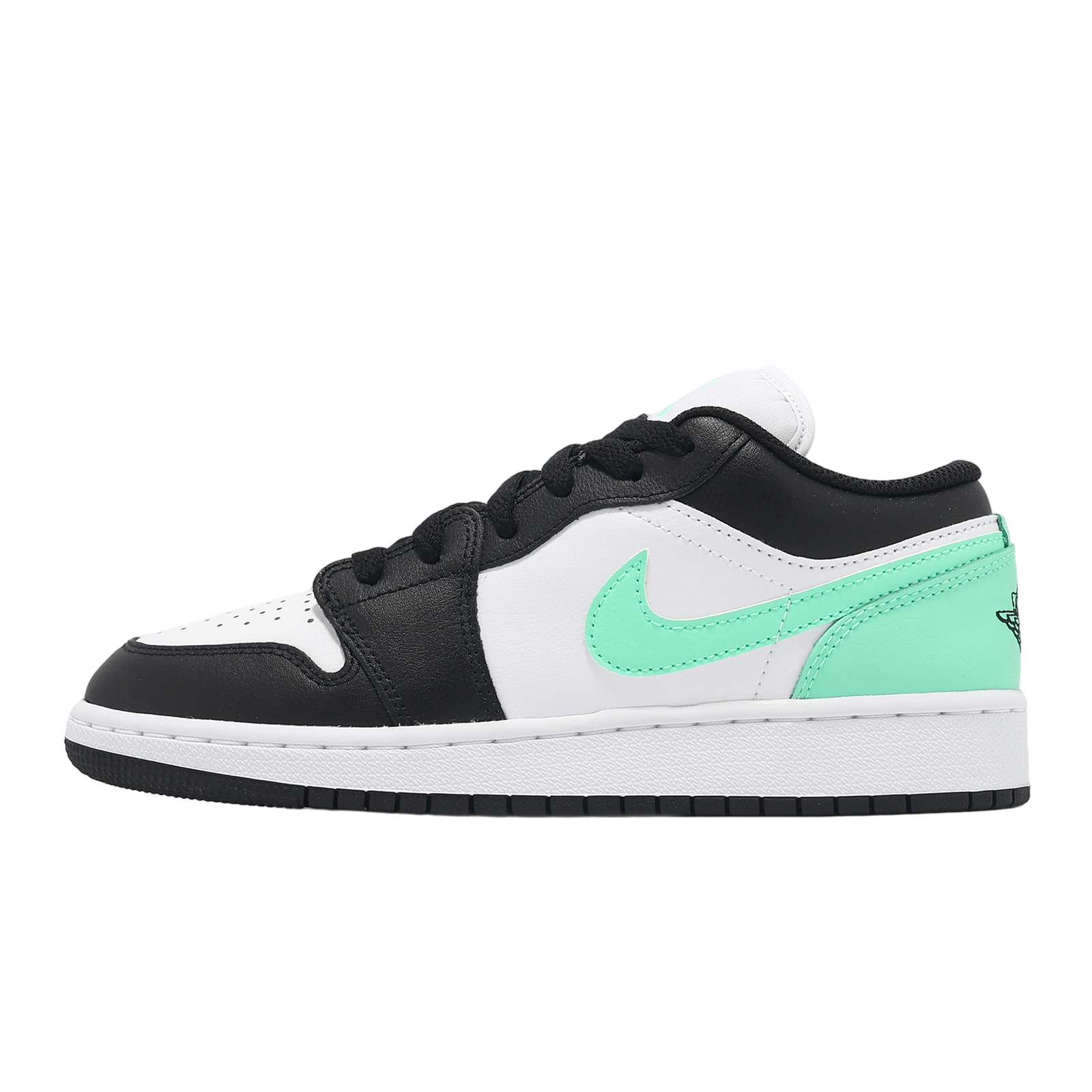 Air Jordan 1 Low GS White / Black / Green Glow