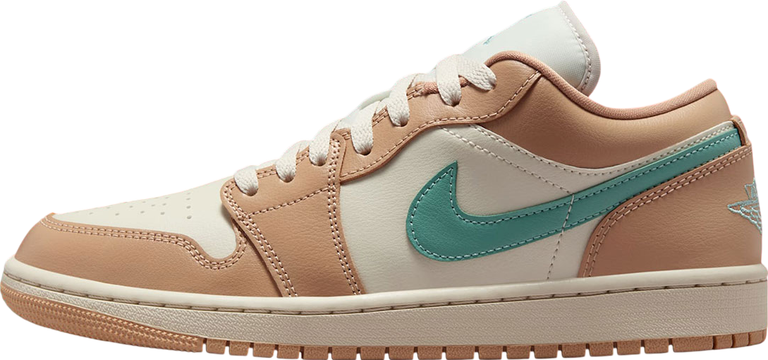 スニーカー Nike Air Jordan 1 Low W Light Orewood Brown Hemp Cannon DC07 Air Jordan 1 Low Light Orewood Brown Hemp DC0774-130
