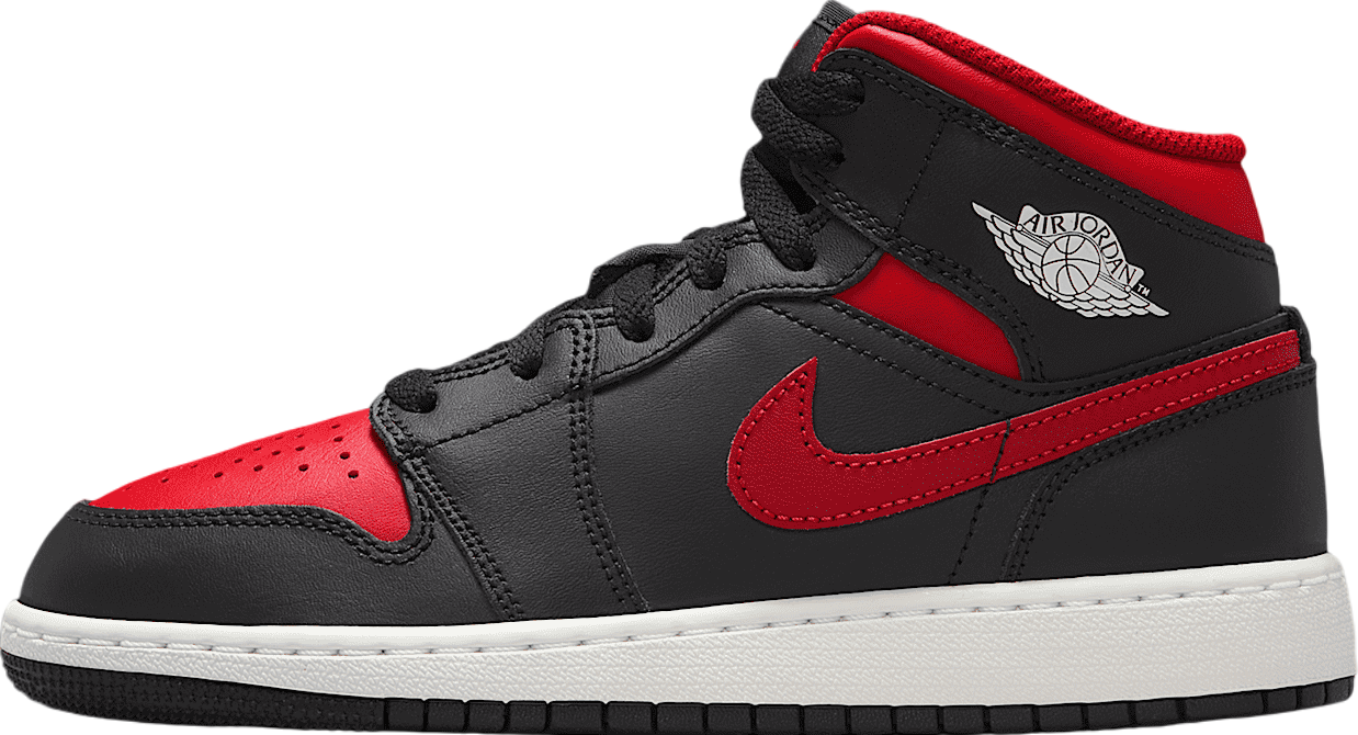スニーカー NIKE AIRJORDAN1 MID GS GYMRED Jordan 1 Mid Gym Red Black White (GS) - DQ8423-061 - US