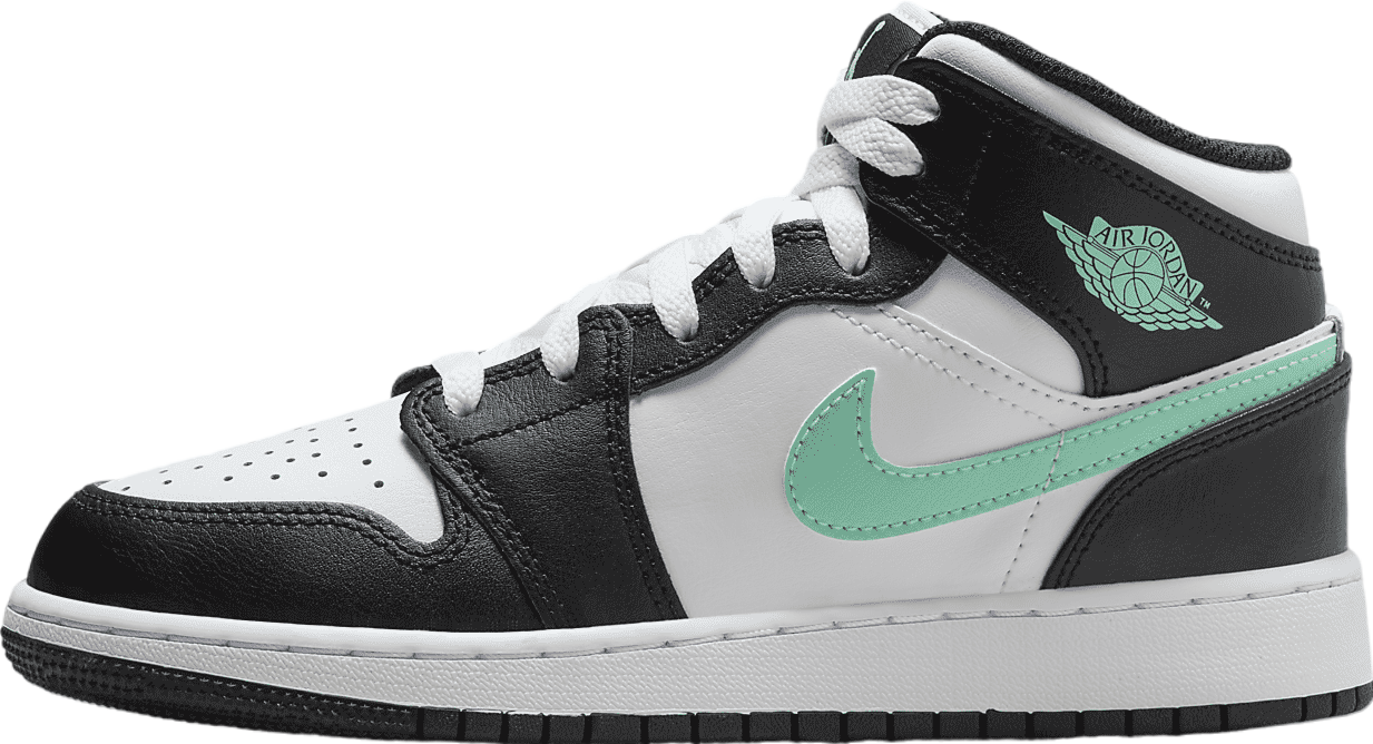 Nike GS Air Jordan 1 Mid White/Black 25㎝ The Air Jordan 1 Mid White Black Releases December 2023