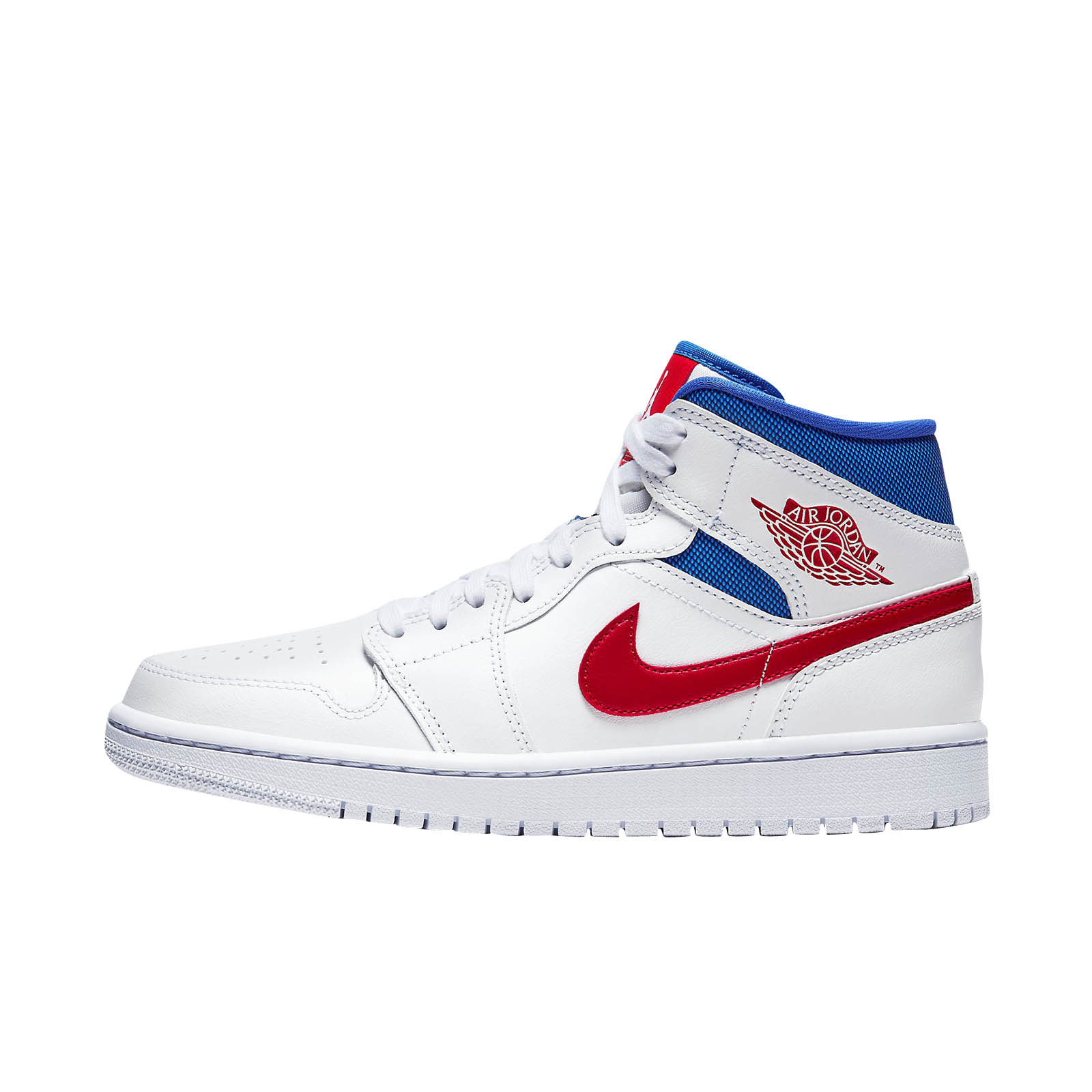 womens air jordan 1 mid white university red