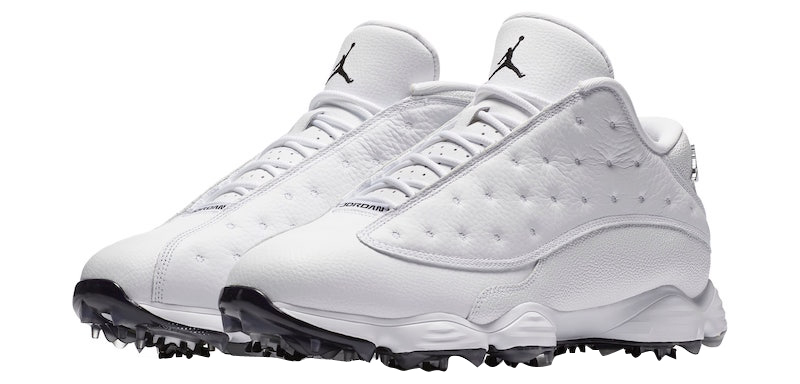 Air Jordan 13 Low Golf Cleat White Black