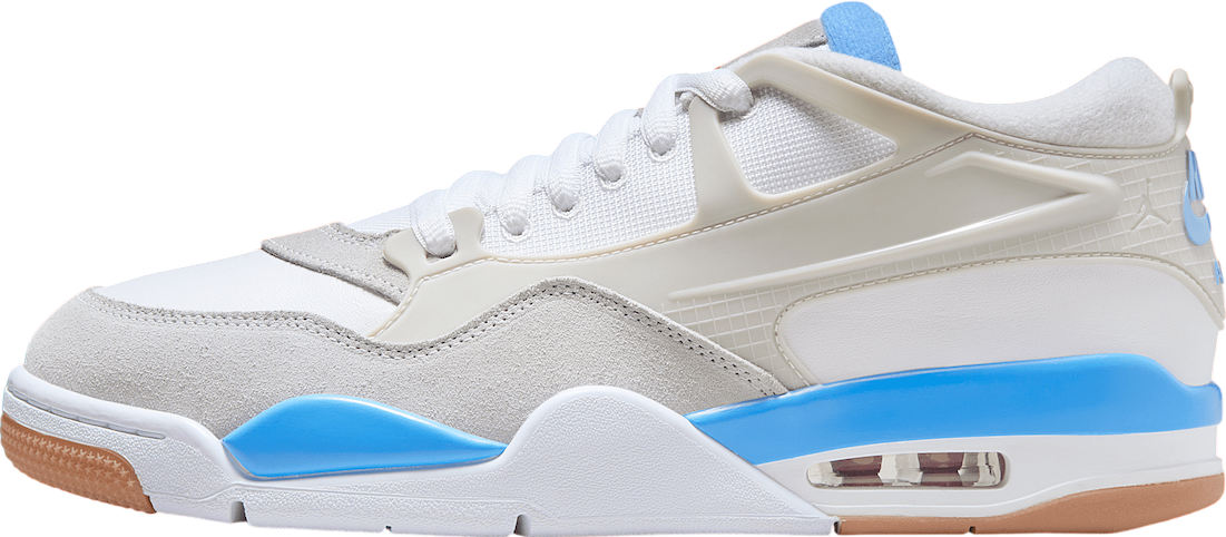 off white jordan 4 blue laces