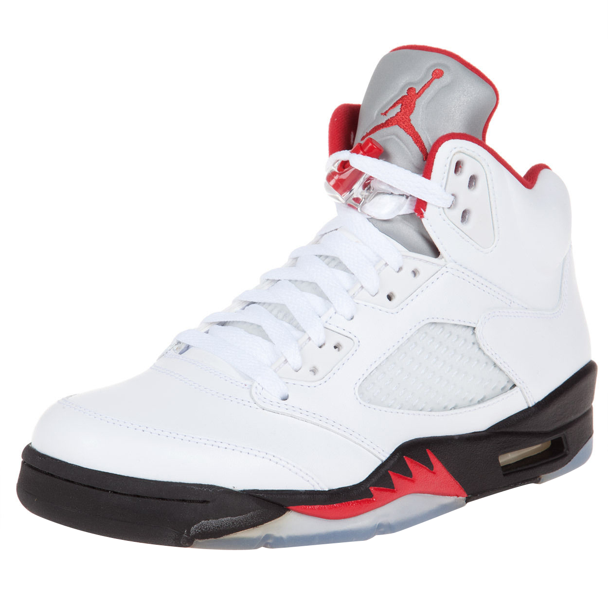 Air Jordan 5 Fire Red Silver Tongue