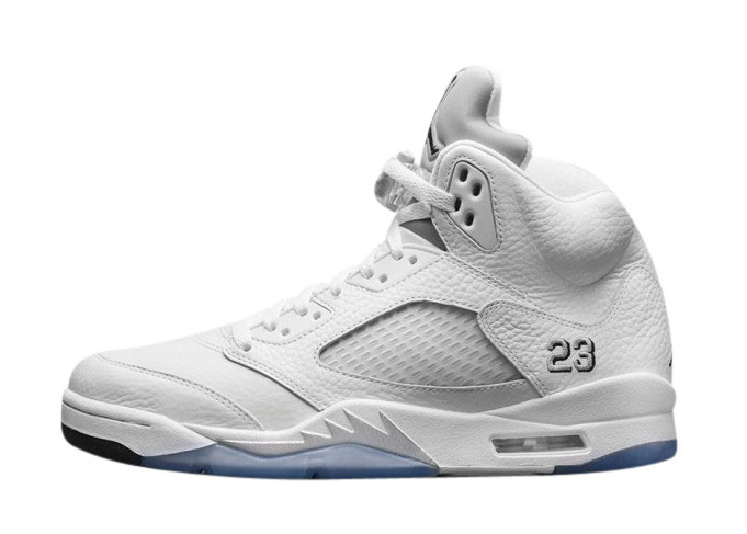 Air Jordan 5 White Metallic Silver