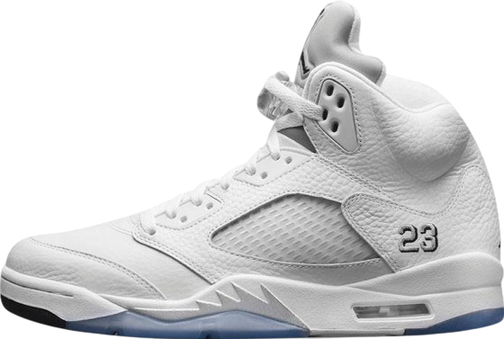 シューズ(男性用) AIR JORDAN 5 llic silver 2015 Air Jordan 5 White Metallic Silver - Apr 2015 - 136027130