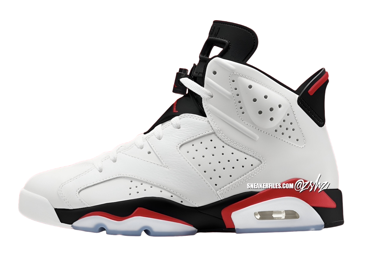 Air Jordan 6 White Fire Red