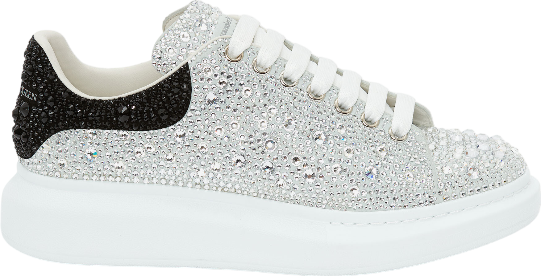 Alexander Mcqueen Crystal-Embellished Oversized White / Black