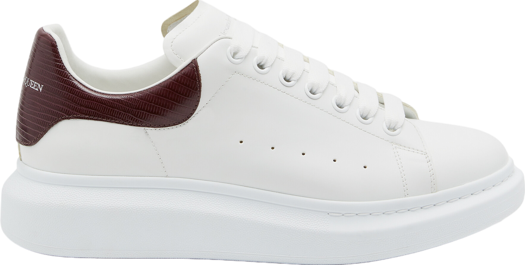 Alexander Mcqueen Oversized White / Burgundy