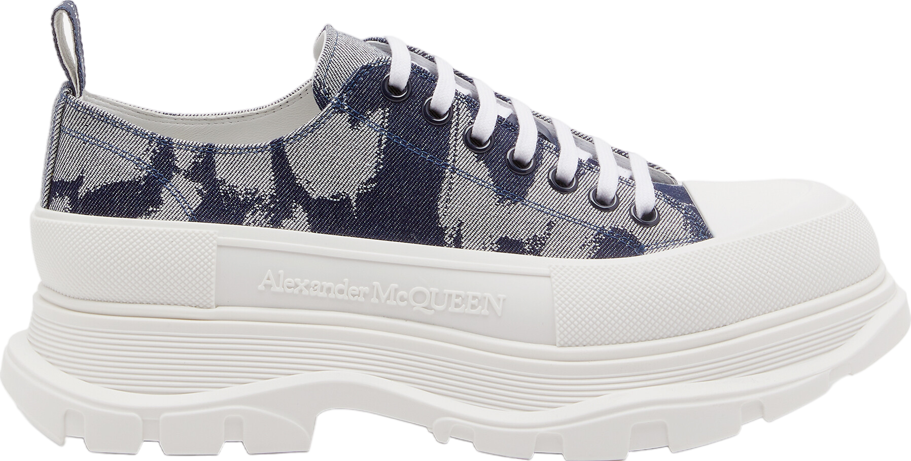 Alexander Mcqueen Tread Slick Lace Up Indigo / Off White