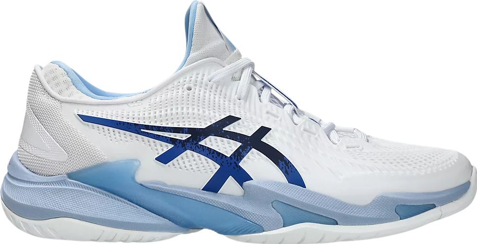 Asics Court FF 3 Novak White / Tuna Blue - Jul 2025 - 1041A522-967