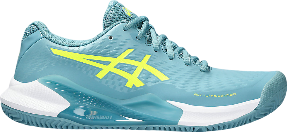 Asics Gel-Challenger 14 Clay WMNS Gris Blue / Safety Yellow