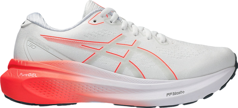 Asics Gel-Kayano 30 White / Sunrise Red