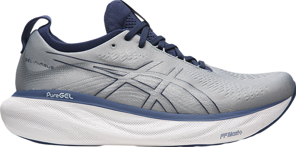 Asics Gel-Nimbus 25 Extra Wide Sheet Rock / Indigo Blue