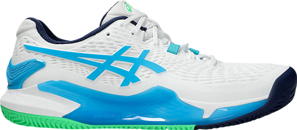 Asics GEL-Resolution 9 Clay Steel Blue / Hazard Green - Jan