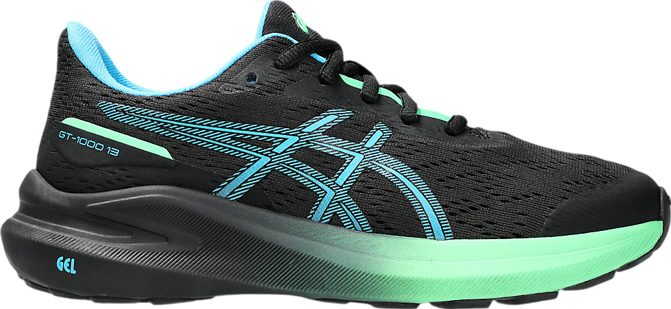 Asics GT-1000 13 GS Black / Digital Aqua