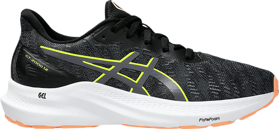 Asics GT-2000 12 GS Black / Safety Yellow