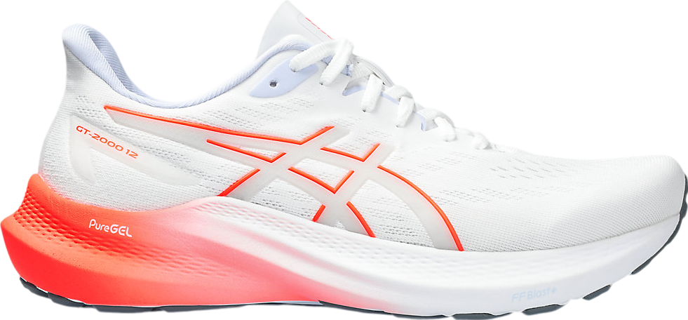 Asics GT-2000 12 White / Sunrise Red