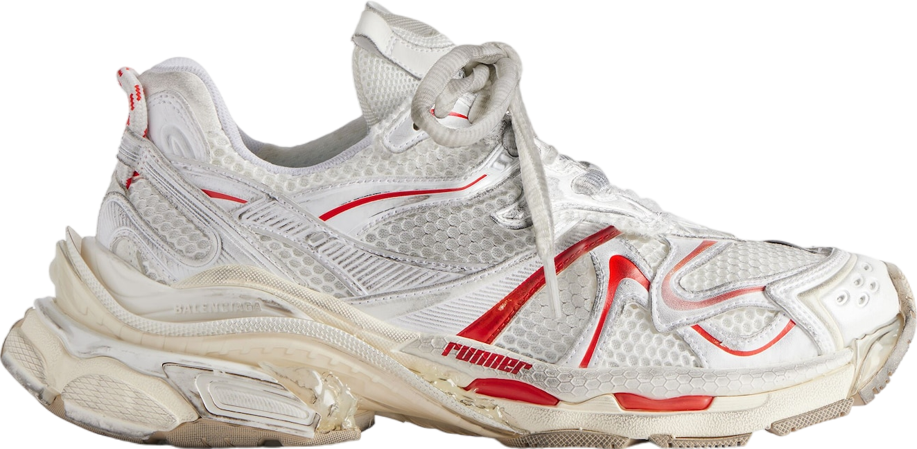 ［大人気！］BALENCIAGA Runner スニーカー 779064W3RXP9041 Balenciaga Runner 2.0 WMNS White / Light Blue - Mar 2025