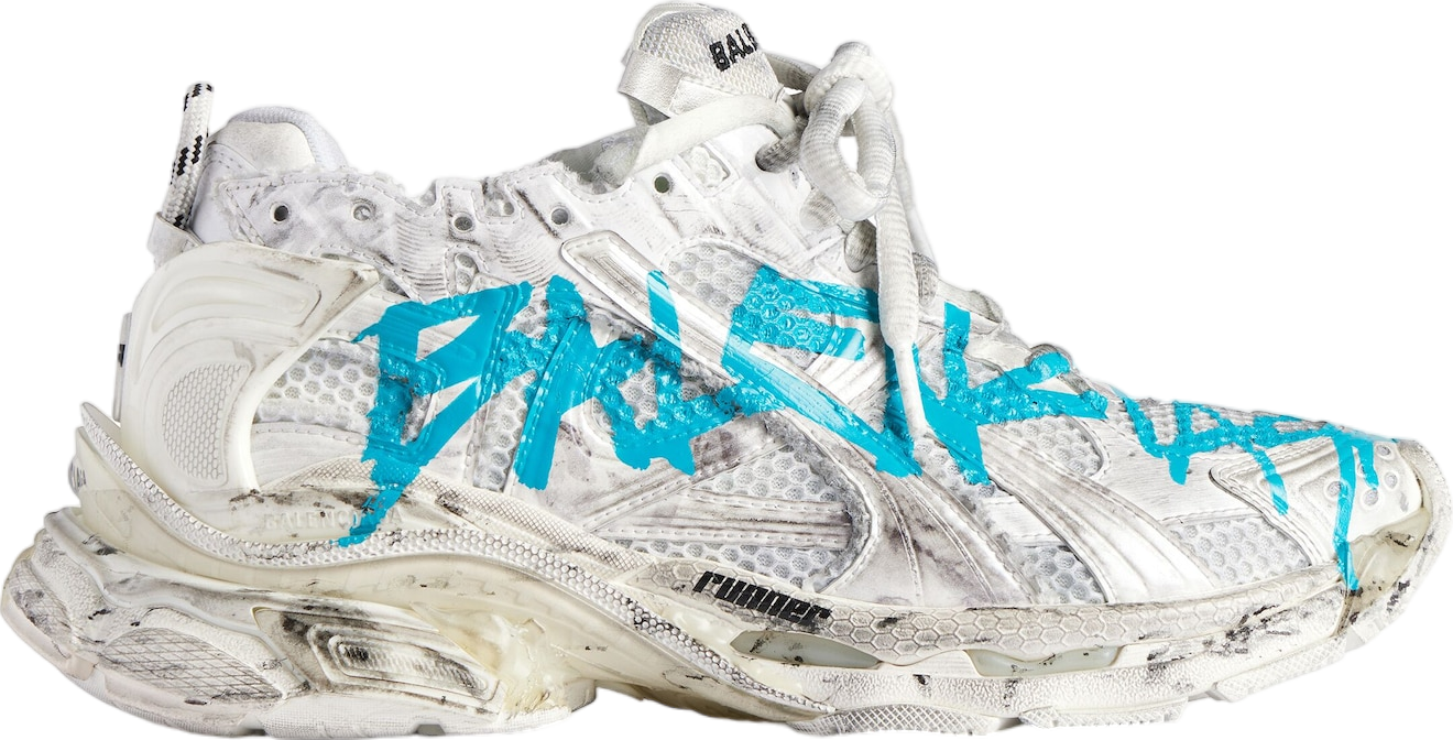 Balenciaga Runner Graffiti White / Blue