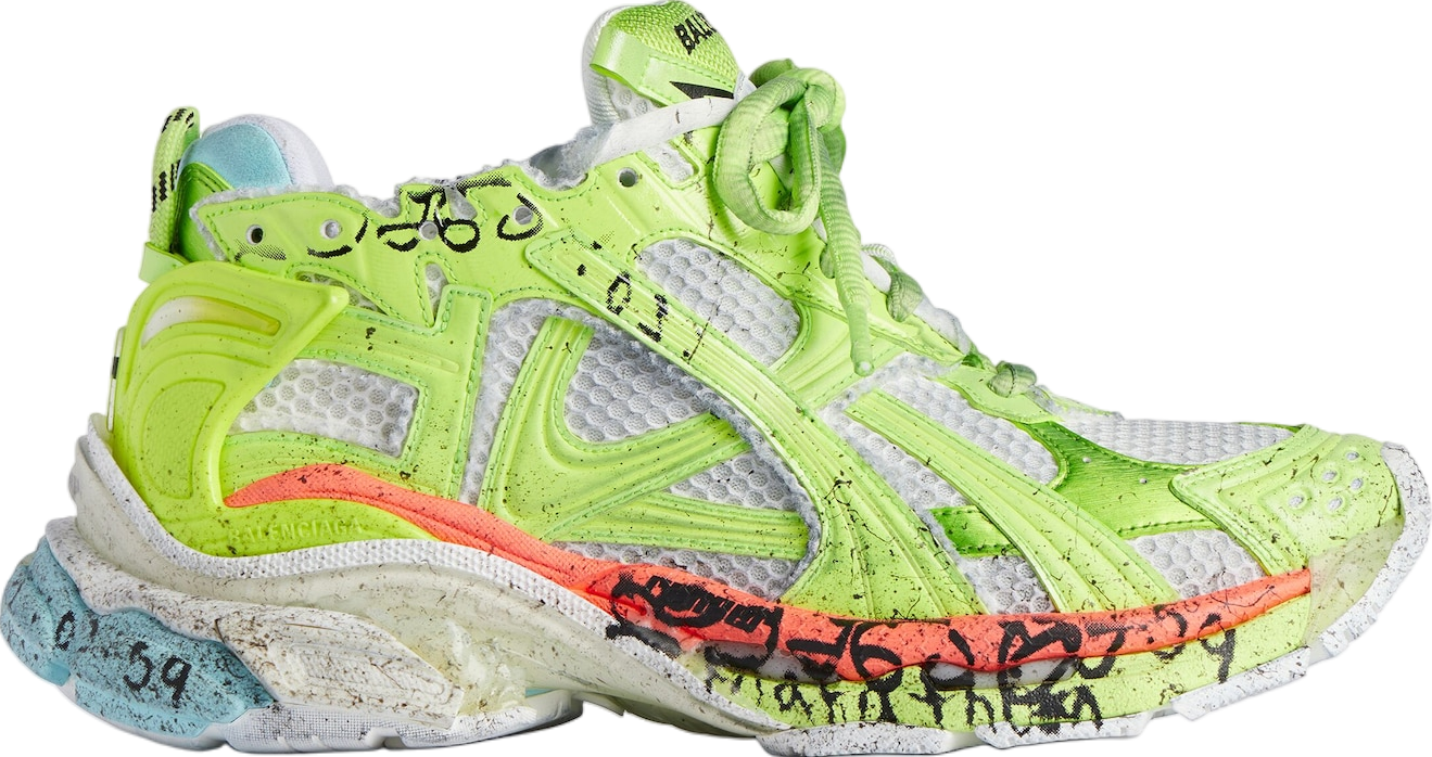 Balenciaga Runner Marathon White / Neon Yellow