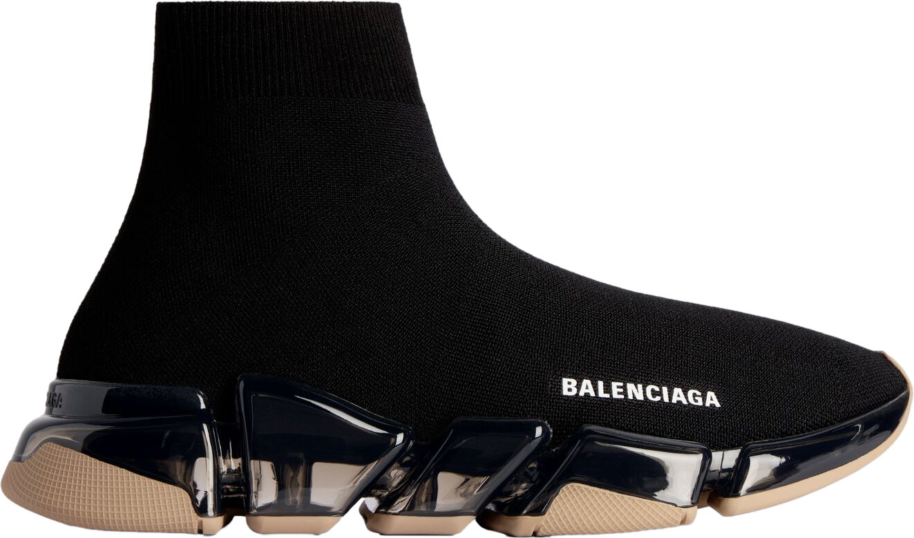 Balenciaga Speed 2.0 Full Clear Sole Recycled Knit Black / Blue